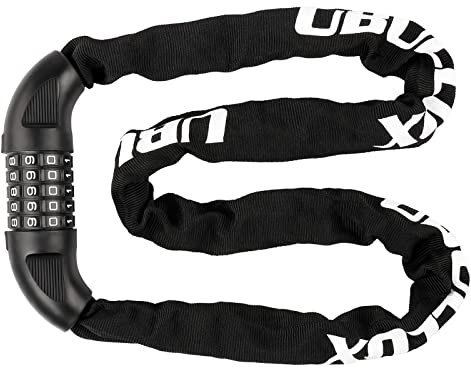 UBULLOX Bike Chain Lock 4FT Bike Lock 5-Digit Combination Resettable Anti-Theft Bicycle Locks 6mm Thick Chain for Bicycle, Motorcycle, Scooter, Gate, Fence, Black