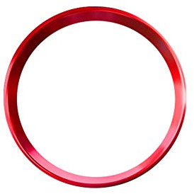 Asudaro Lenkrad Ring Aufkleber, Innenaufkleber Lenkradring Verkleidung Abdeckung Dekoration Rahmen Lenkradabdeckung Trim Aluminiumlegierung Kompatibel mit A B E CLA GLA GLC Class, Rot L