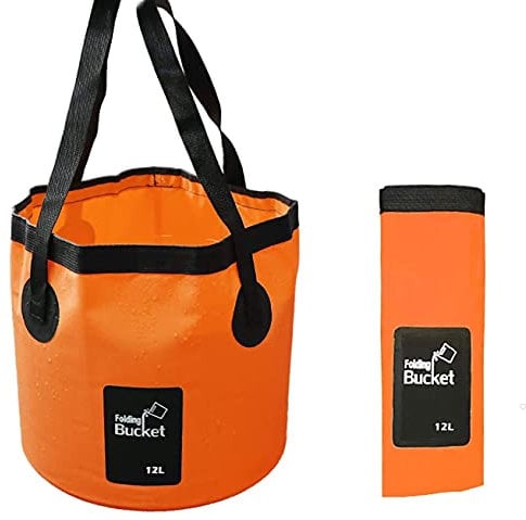 KAHEIGN Falteimer 12L Faltschüssel Spülschüssel, Tragbar Outdoor Falteimer Camping Spülschüssel Waschschüssel für Reisen Wandern Angeln Bootfahren Gartenarbeit Party Autowäsche (24 x 25cm)