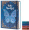 Liniertes Tagebuch Notizbuch, B5 3D Schmetterling geprägtes Hardcover Schreib-Tagebuch mit elastischem Verschlussband, 192 Seiten liniertes Papier für Schule, Büro, Zuhause, 22,9 x 17,5 cm (blau)