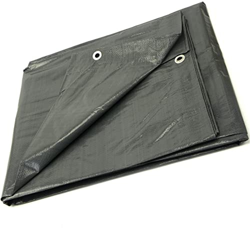 GARDENIX Tarpaulin Waterproof Heavy Duty Tarp Sheet Cover, Grey 120 g/m², 4m x 8m Garden Tarpaulin Sheet for Camping, Terrace - Waterproof, Weatherproof, UV Protection, Reinforced Eyelets