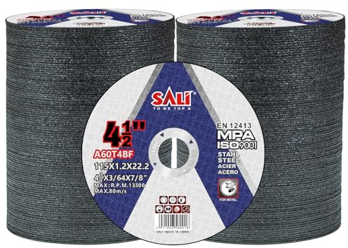 SALI 200 Pack Cut Off Wheel 4 1/2 Inch Cutting Wheels 4-1/2 x 3/64 x 7/8 for Metal & Stainless Steel, Angle Grinder Cutting Wheel,Cutting Discs with Aggressive Cutting