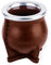 thebmate [Premium Yerba Mate Tasse (Mate Gourd) – handgefertigte Keramik-Teetasse – braunes Leder umwickelt, handgefertigt in Uruguay – Mate Camionero – Camionero Stil (kupferbraun)