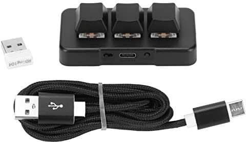 Cuifati USB-Tastatur mit 3 Tasten, 2,4 G, Drahtlose Mechanische Gaming-Tastatur, Einhandprogrammierung, Makro, HID-Standardtastatur, RGB-Hintergrundbeleuchtung, Bluetooth-Verbindung für