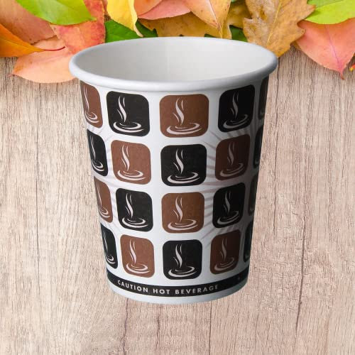 Tazze da caffè di carta – Confezione da 50 forti tazze da caffè e tè usa e getta (226,8 g) riciclabili per bevande caldefredde – tazze da tè – Eleganti tazze di carta per feste, campeggio, picnic,
