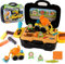 Crelloci Cement Mixer Truck Play Color Dough Sets with Portable Case, DIY Air Dry Clay Toy, Dough Kits Tools Construction Playset for Kids 3 4 5 Years Old Boys and Girls