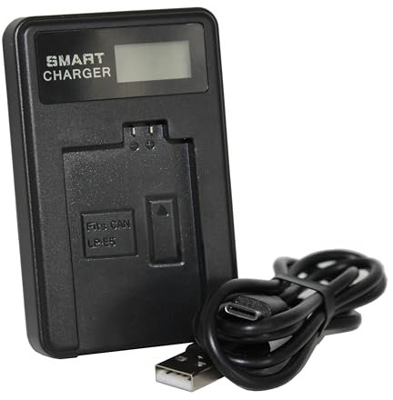 MaD Cameras LP-E5 Chargeur de batterie USB pour Canon EOS 450D 500D 1000D Rebel T1i XS XSi Kiss X3 Kiss F