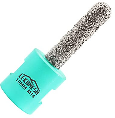 Fraise Diamantée 10mm x M14 LEKOMESH - Foret à Doigt Diamant Pour Amplification Façonner Bordure Le Trou - Porcelaine,Tuiles,Céramique,Marbre,Granit,Comptoirs,Rond