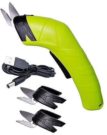 kowaku Forbici elettriche Taglierina per Tessuti Impugnatura Comoda Forbice da Sarto Manuale Utensile da Taglio in Cartone Cesoie per artisti in Pelle Carta, Testa in Lega 3