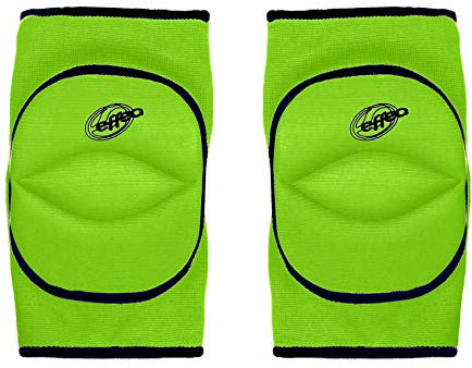 Morale Sport ginocchiera pallavolo con imbottitura snodata e foro posteriore (Large, Verde)