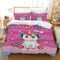 HZVRTN Kinder Bettwäsche Einhorn Bettwäsche Set für Mädchen, Soft Mikrofaser Bettbezug mit Reißverschluss Kissenbezug, 3D Einhorn Cartoon Bettwäscheset (135x200cm, Einhorn D)