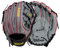 Wilson 2024 A450™ 29,2 cm Jugend Infield Baseballhandschuh – Rechtshänder, Grau/Schwarz/Gelb