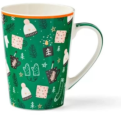 Neavita Warmy Tea Cup Comfort Mug Tazza Maxi in Ceramica Verde Natale