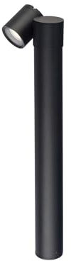 Licht-Erlebnisse Außenlampe Schwarz 55 cm Aluminium Glas GU10 IP54 verstellbarer Schirm Modern Wegeleuchte außen Gartenstrahler
