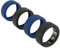 Snyeest Ringschutz kompatibel mit Oura Ring 4 / Gen3 / Samsung Galaxy Ring / RingConn Gen 2 & 1 / Ultra Human Ring Air, Silikonhülle, Finger Woking Out Damen Herren (Schwarz x 2 + Blau x 2, S für