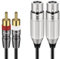 J&D Cavo da RCA a XLR, Audio HiFi Sbilanciato Stereo di Interconnessione Rivestito in PVC per Altoparlante Microfono a Condensatore Mixer AMP, 4,5 Metri