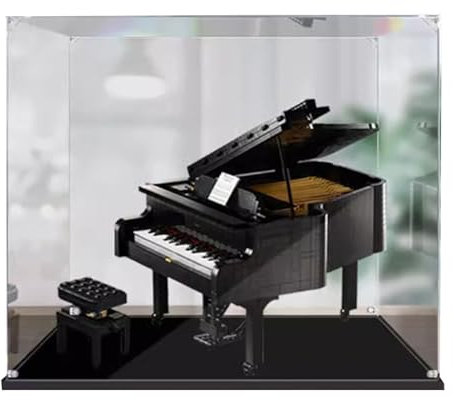 XNDSGJU Acrylic Clear Display Case for Lego 21323 Grand Piano. Transparent Dustproof Showcase Storage Box Display Box Stand for (Only Case) (3mm)