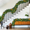 Vigevee 2er 5m Weihnachtsgirlande mit Beleuchtung, Tannengirlande Künstlich mit 100 LEDs Warmweiß 8 Leuchteffekte, Weihnachtsdeko Girlande für Innen und Außen, Stairs, Fireplace