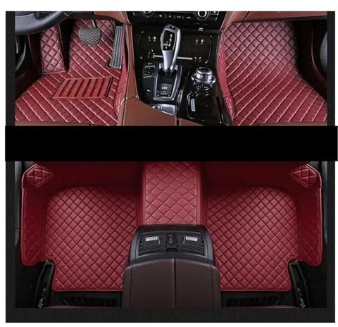 DZSYANJIASM Auto Fußmatten Custom Car Fußmatten für Volvo für C70 1996-2013 Auto Teppiche Fuß Coche Zubehör Allwetterfußmatten(Rotwein)