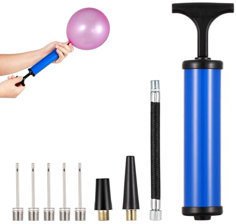 Mynoozi Fast Inflation Football Pump,Ball Pump With Needle,Durable Hand Pump ,Blue Air Pump For Football, Basketball, Volleyball, Rugby Ball