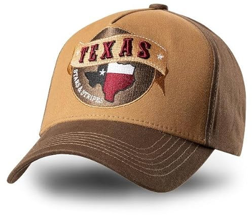 STARS & STRIPES Western-Mode Trucker Cap Texas – 2-Farbig mit Bestickung & Mesh-Einsatz | Verstellbare Snapback-Cap