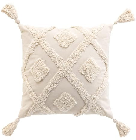 Douceur d'Intérieur, Kissen mit abnehmbarem Bezug, 40 x 40 cm, Inka, Baumwolle & Polyester, getuftet