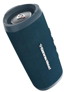 CERWIN-VEGA! Vega Mini Bluetooth Speaker, VMBLU Powerful Bass,Portable Speakers,Water Resistant Bluetooth Speaker, Wireless Speakers for Travel, Home, and Outdoor Use – Blue