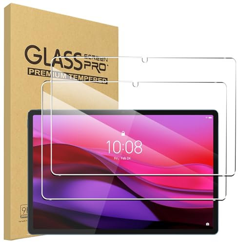 carinacoco 2 Pack Screen Protector for Lenovo Yoga Tab Plus 12.7 inch, 9H Toughness Premium Shatterproof Scratch-Resistant Anti-Fingerprint No-Bubble HD Ultra Clear Tempered Glass Screen Protector