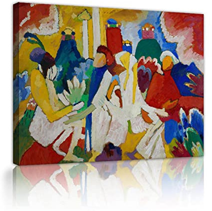 Via Vela Abstrakte Aquarell Leinwand Wandkunst Orientalisch 1909 Bilddruck Berühmte Gemälde Replik Kunstwerk für Wohnzimmer Wohnkultur 50x65cm Innenrahmen