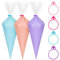 80 Pcs Pastry Bag Ties Reusable Piping Bag Clips, Silicone Icing Bag Ties Decoration Bag Cake, Piping Bag Ties Suitable for Cupcakes Cookies and Pastry Seal (4 Colors)