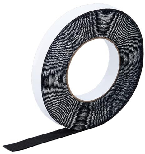BENECREAT Ruban Adhésif en Feutre Noir de 10 m x 20 mm x 1 mm pour Meubles et Sols en Bois Dur, Chaises, Murs