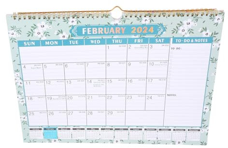 CANIGHT Wandkalender Englischsprachiger Monatskalender Mit Für Notizen Für Büro Und Zuhause Langlebig Und Einfach Aufzuhängen