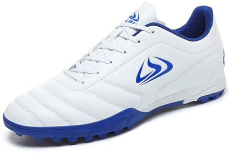 Botas de Fútbol para Niños Ligeras y Resistentes – Zapatillas de Fútbol Sala Infantiles con Tacos Bajos para Entrenamiento en Césped Artificial - Azul 34 EU