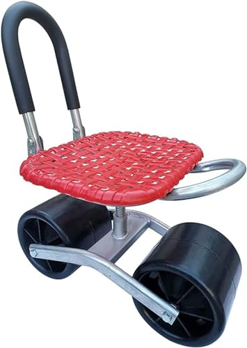 Garten-Rollwagen, Unkrauthocker, verstellbare Höhe, langlebig, 150 kg Kapazität, für den Außenbereich