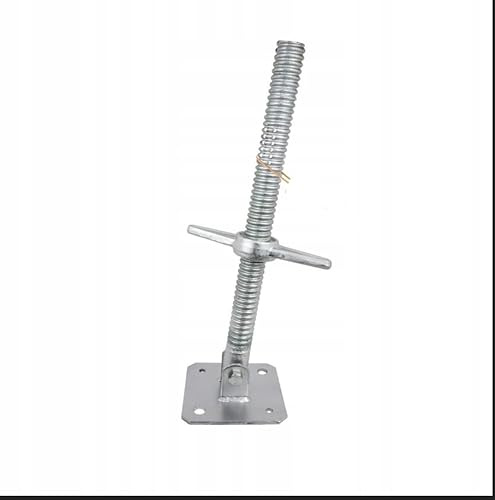 Juego de 4 piezas de husillo para andamios, base roscada ajustable, 38 x 500 mm