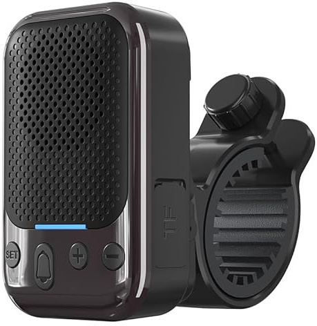 PUSOKEI Altavoz Bluetooth Portátil, Altavoz para Manillar de Bicicleta con Radio FM, Altavoces Portátiles con Soporte Magnético, IPX7 Resistente Al Agua, para Ciclismo Al Aire Lib