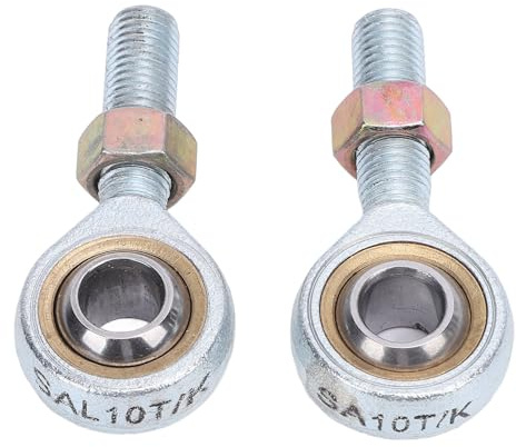 Ausla Extremo de Barra de Acoplamiento Rodamiento de Rótula de Aleación de Acero Rosca M10 Diámetro de Eje de 10 Mm para Reparación de Dirección de ATV Quad Go Kart con Manejo Más Suave Resistente a