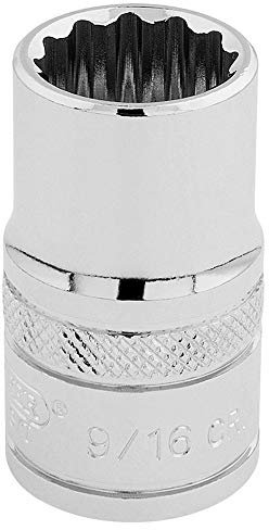 Draper 33609 12 Point Socket, 1/2 Square Drive, 9/16 AF