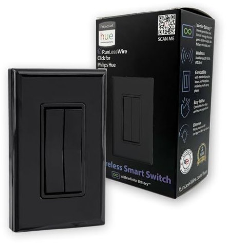 Dimmer Light Switch, Compatible with Philips Hue (Blak)