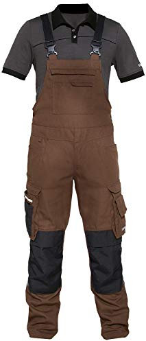 Uvex Perfexxion Arbeitshose - Latzhose m. Kniepolster-Taschen - Braun - Gr 52