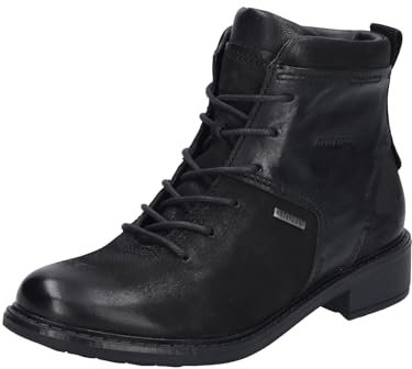 Josef Seibel Damen Schnürstiefeletten Selena 50,Weite G (Normal),Wechselfußbett,wasserdicht,schnürboots,Boots,Stiefel,schwarz,36 EU