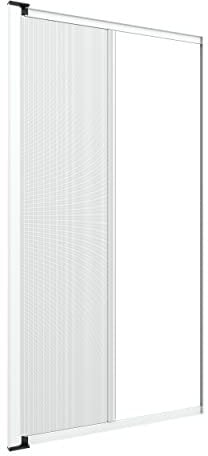 Zanzanet Zanzariera laterale orizzontale su misura porta finestra scorrevole avvolgibile rullo a molla frizione cassonetto 50mm antivento personalizzabile colori e reti Made in Italy Bianco