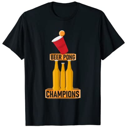 Lustiger Bierpong Pokal für die Gewinner bei der Home Party T-Shirt