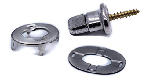 10 x Turnbutton woodscrew and eyelet kit for boat canopy canvas cover twist lock fastener