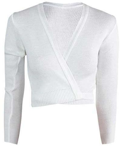 Intermezzo Damen Ballett Wickeljacke/Weste 6000 Jersey Elisa - Farbe: Weiß (001) - Größe: XL