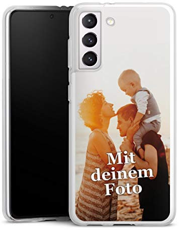DeinDesign Silikon Hülle kompatibel mit Samsung Galaxy S21 5G Case transparent Handyhülle Selbst Gestalten Personalisieren Zum Anpassen