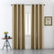 GIRASOLE HOME 1 Paar Verdunkelungsvorhänge mit Metallic-Effekt, isolierend, für Wohnzimmer, Schlafzimmer, Büro, Balkon, Tür, Fenster, 2 Paneele mit Ösen (Gold, 140 x 275 cm)