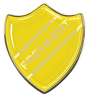 Capricornone President Yellow School Shield Badge