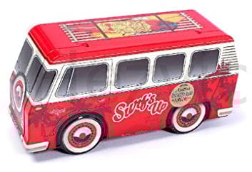 Camper Van with Wheels Shortbread Biscuit Tin 300g - Assorted Shortbread Finger Biscuits Gift Tin Set For All Occasions- Valentine, Christmas, Birthday, Mother's and Father's Day