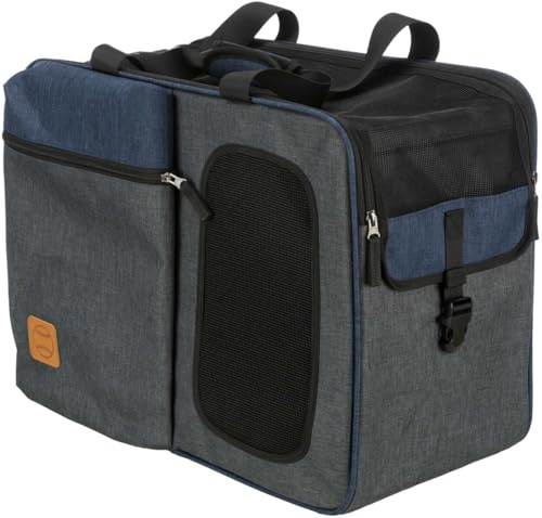 TRIXIE Rucksack & Tasche Tara 2 in 1 - grau/blau 25 × 38 × 50 cm